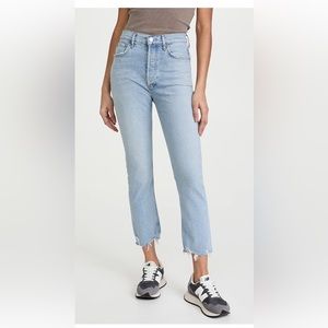 Agolde Riley Crop Jeans in Bitter Wash Size 25
